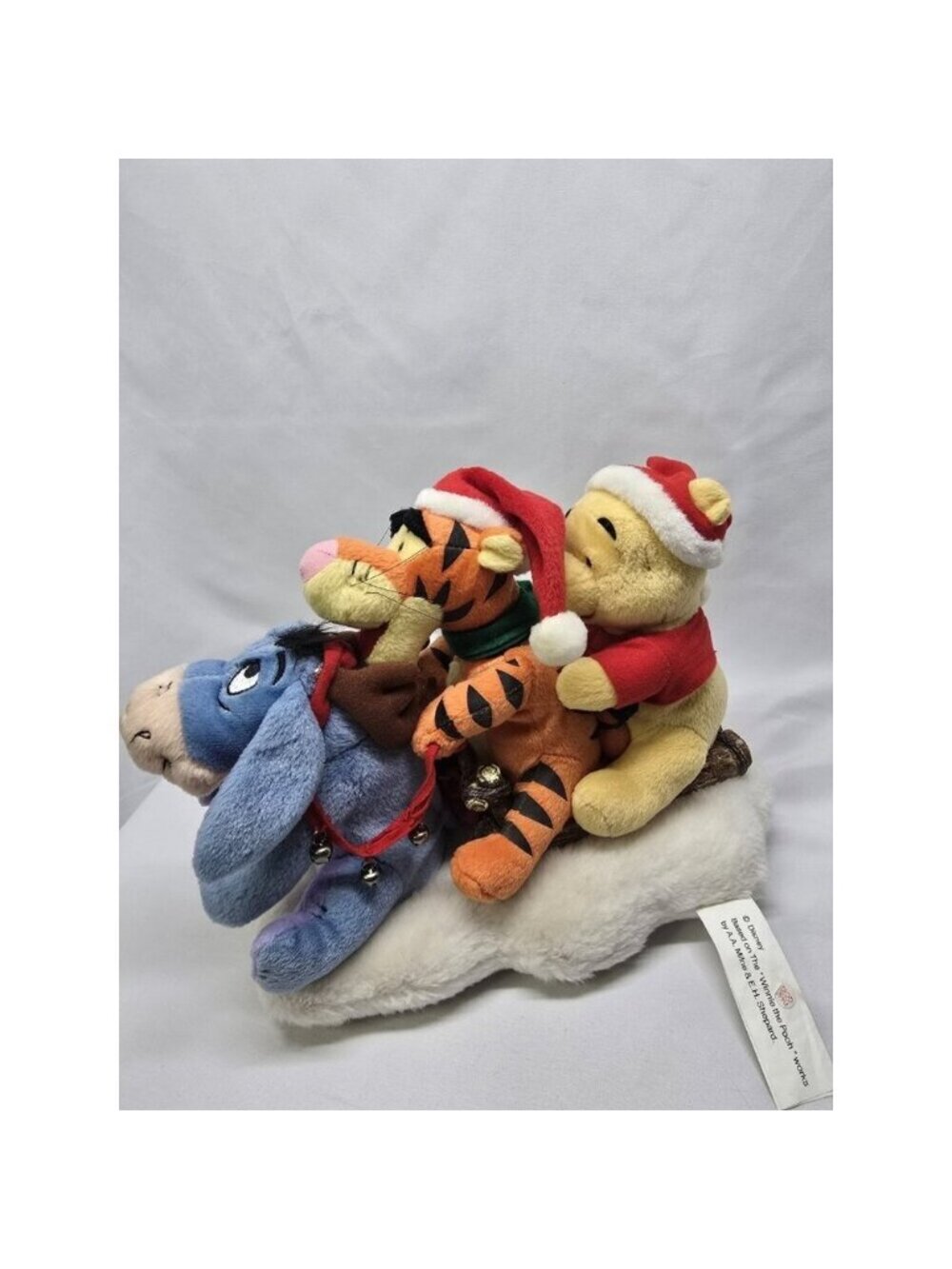 Gemmy Disney Winnie the Pooh Tigger Eeyore Christmas Sleigh Music/Motion Tested - Picture 3 of 14